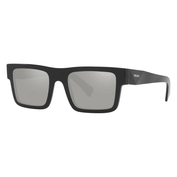 New PRADA Black Rectangle PR 19WS 1AB-2B0 Sunglasses Women - Picture 1 of 5